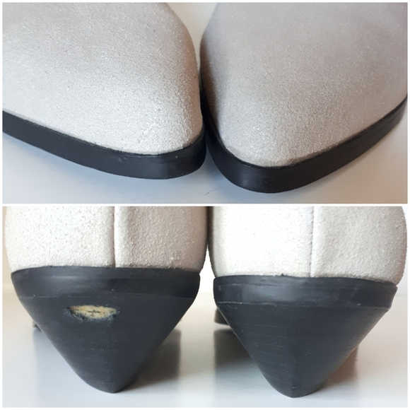 Shelly's London Silver Pointed Slip On Ankle Boot - Picture 4 of 7